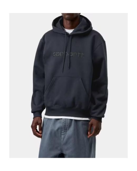 Carhartt Blue Hooded Carhartt Sweatshirt for men