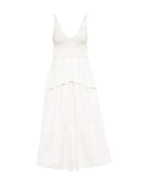 Altuzarra White Lysandra Embellished Midi Dress