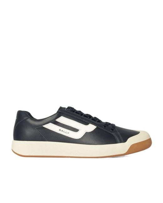 Bally Blue Round-Toe Sneakers for men