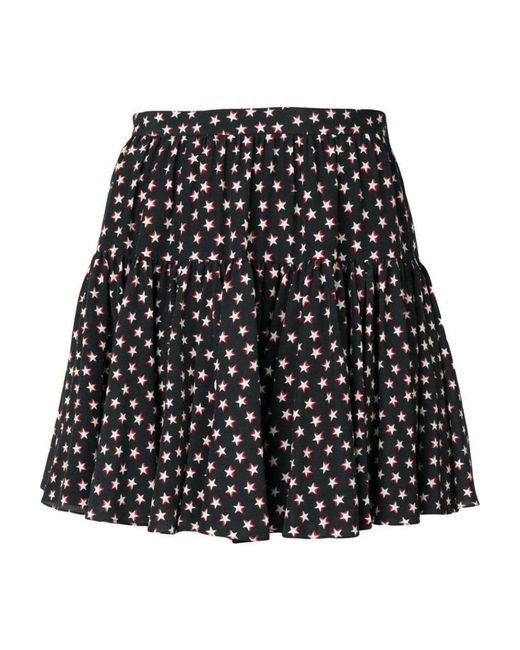 Saint Laurent Black Gathered Skirt
