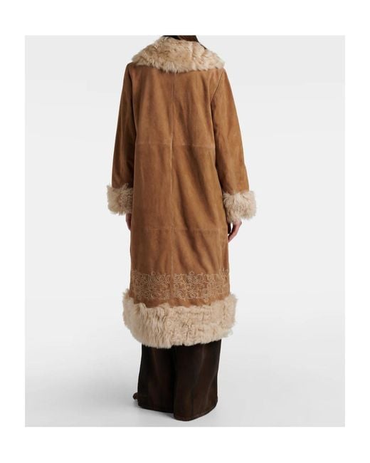 Rixo Brown Cienna Leather Coat