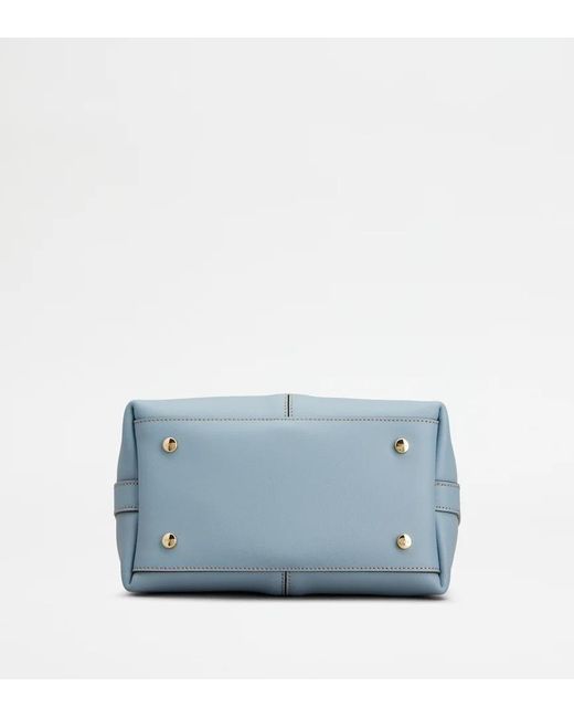 Tod's Blue Mini Leather Shoulder Bag