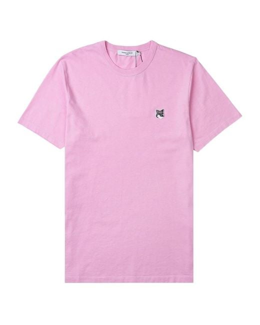 Maison Kitsuné Pink Logo T-Shirt for men