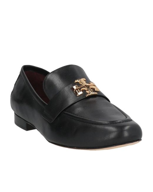 Tory Burch Black Classic Logo Flat Shoes
