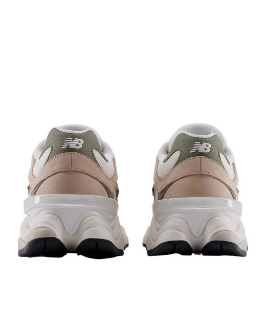 New Balance Gray 9060 Lace-Up Sneakers for men
