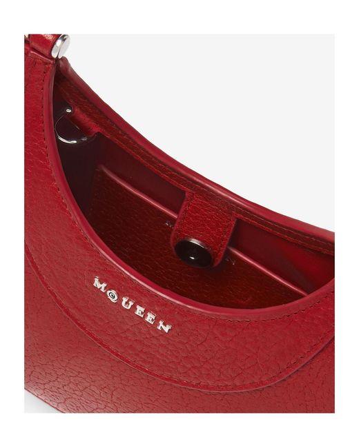 McQueen Red Mini Cross-Bar Tote Bag