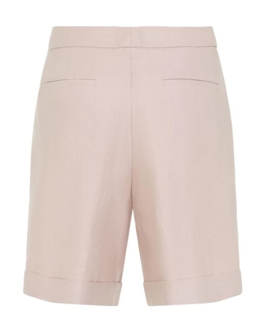 Peserico Natural Pleat-Detail Shorts