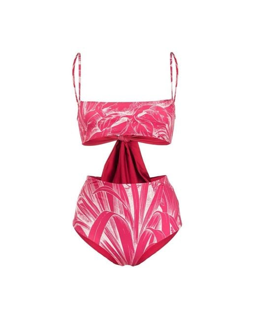 RED Valentino Pink Printed Bikini
