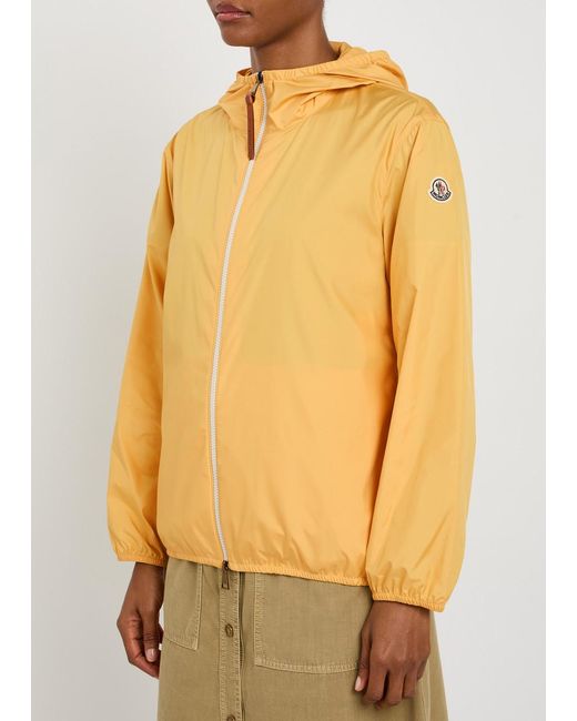Moncler Yellow Fegeos Hooded Shell Jacket