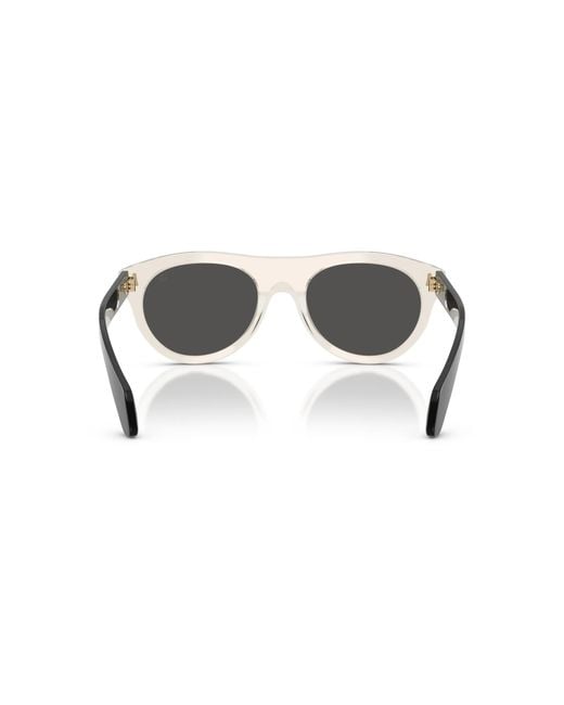 Moncler Metallic Eyewear Oval Frame Sunglasses for men