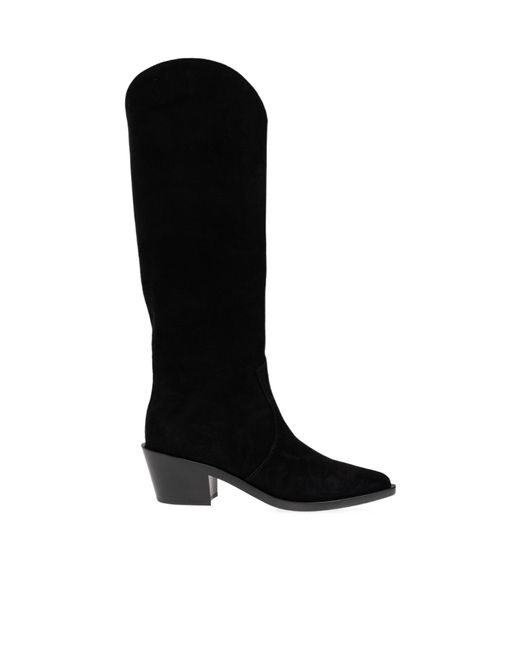 Gianvito Rossi Black Pointed Toe Boots