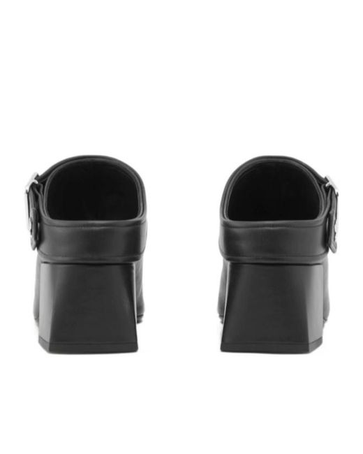 Courreges Black Gogo 55Mm Leather Mules