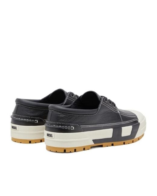 DIESEL Gray S-D-Verse Mocassin Sneakers for men