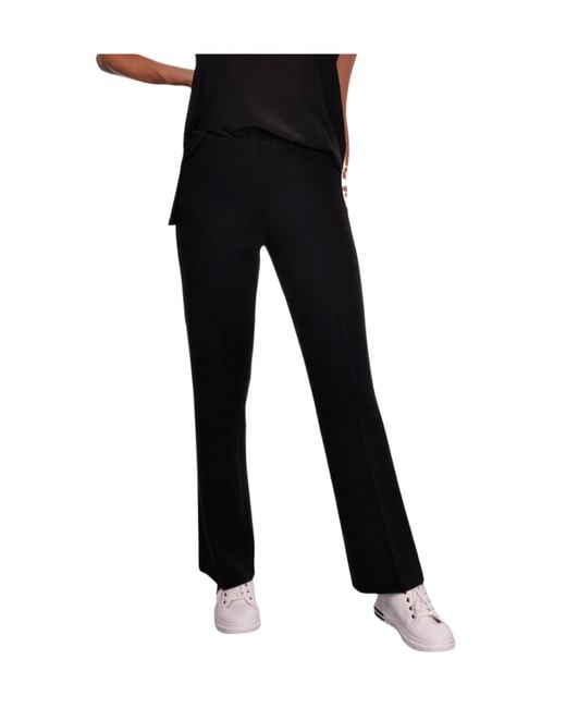 Gran Sasso Black Flared Casual Pants