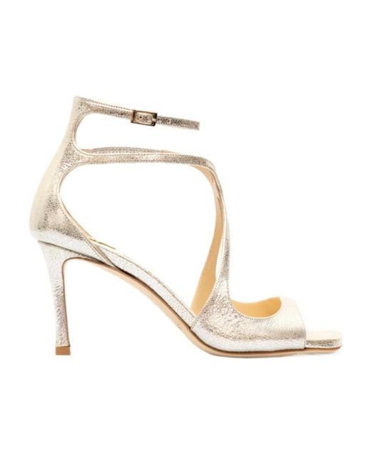 Jimmy Choo Azia Metallic-Effect Sandals