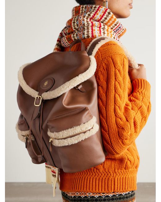 Bally Brown Leather Backpack