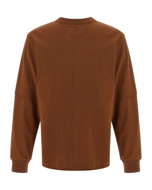 Sacai Brown Capsule Pocket Long Sleeve T-Shirt for men