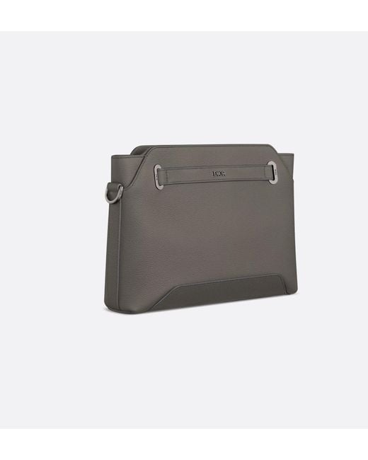 Dior Gray Normandie A5 Triangle Pouch for men
