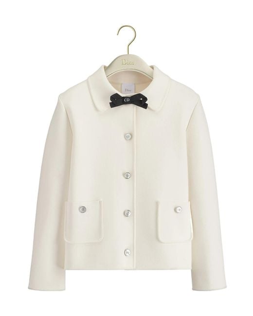 Dior White Cropped Jacket