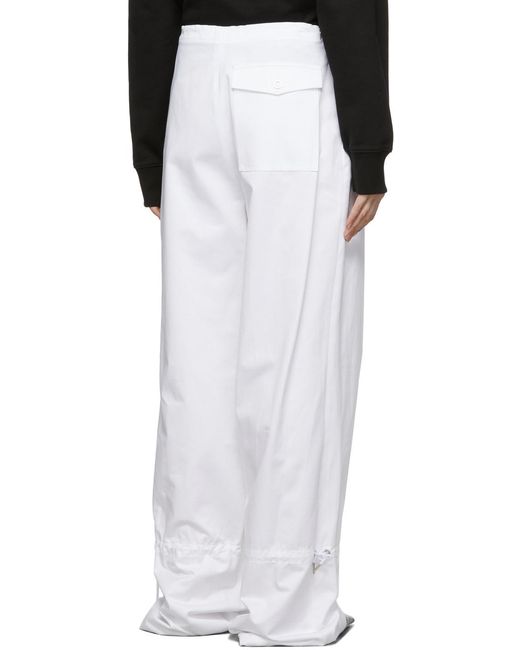 Dion Lee Black Logo Straight Wide-Leg Casual Pants