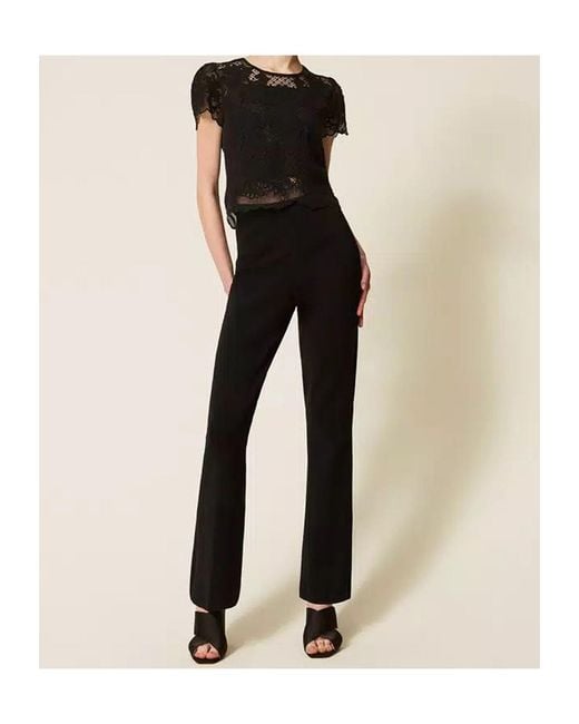 Twinset Black Muslin Blouse