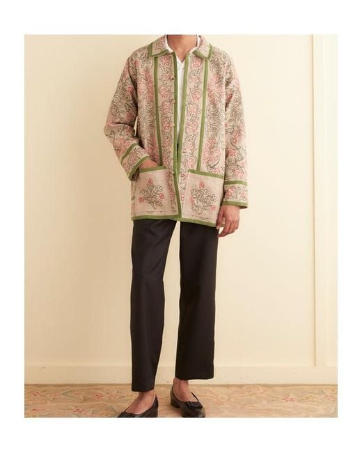 Bode Brown Embroidered Casual Jacket for men