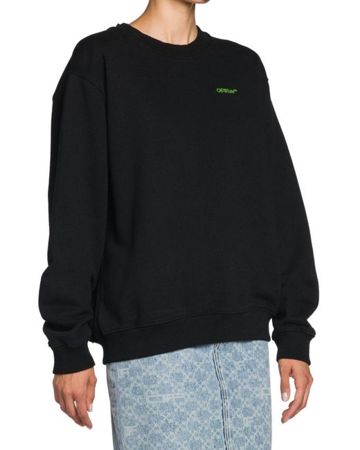 Off-White c/o Virgil Abloh Black Blurred Arrow Reg Crewneck Multico
