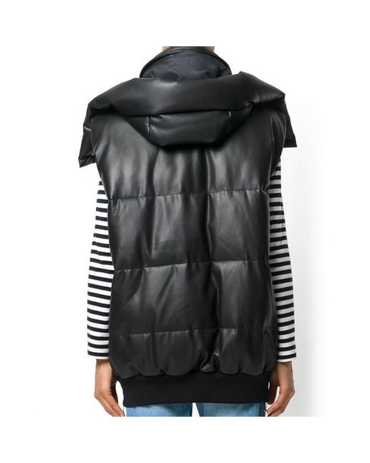 Stella McCartney Black Hooded Sleeveless Down Jacket