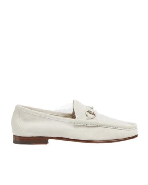 Gucci White Horsebit 1953 Loafers for men