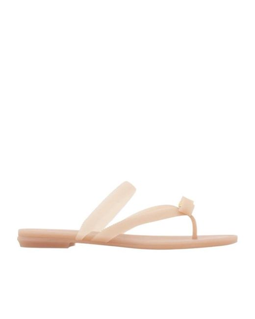 Ferragamo White Vara Bow Jelly Thong Sandal