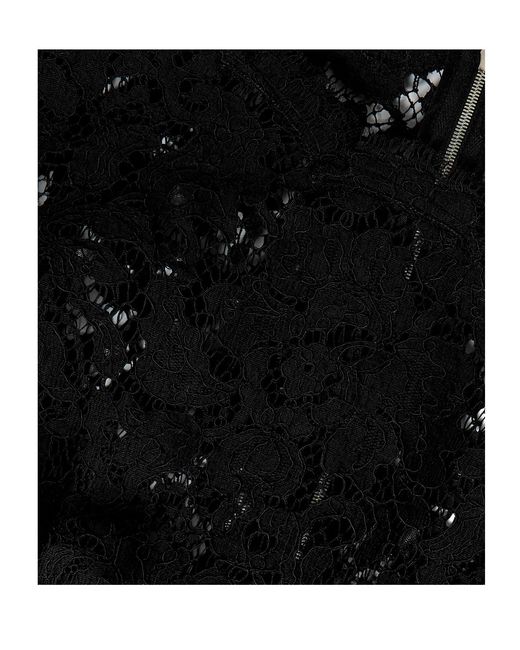 Dolce & Gabbana Black Lace Midi Dress