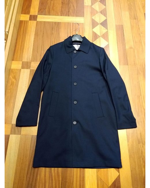 SELECTED Blue Long Sleeve Coat for men