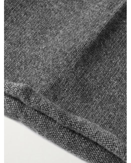 The Elder Statesman Gray Stacked Cashmere Beanie
