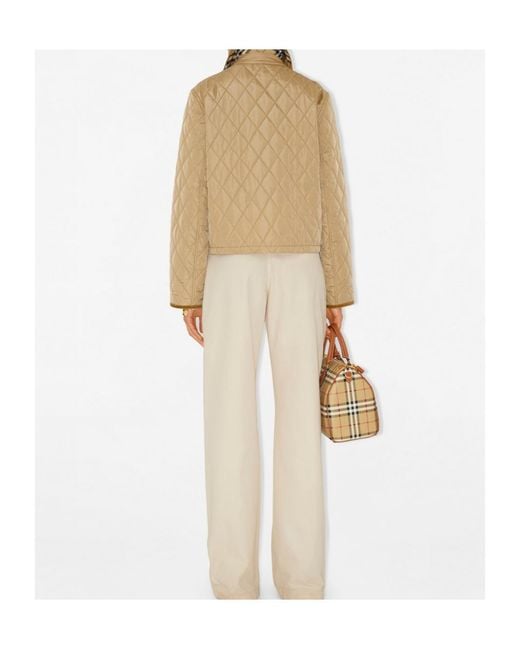 Burberry Natural Quilted Crop Jacket