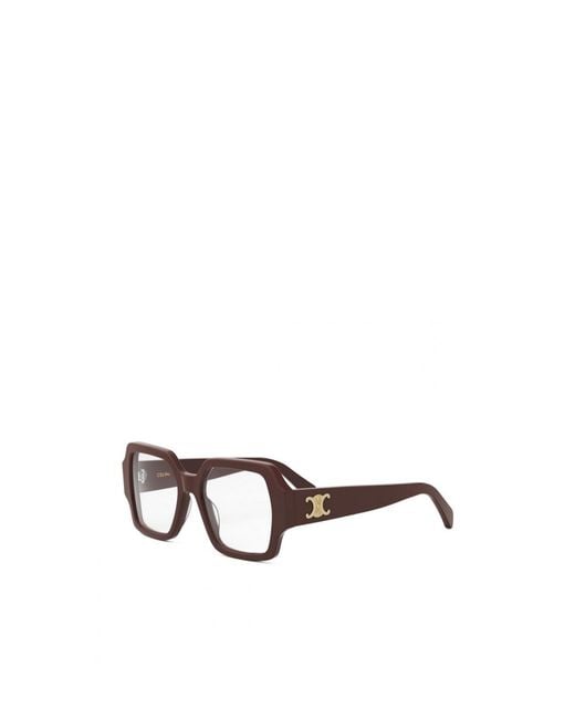 Céline White Geometrically Framed Flat Mirror for men