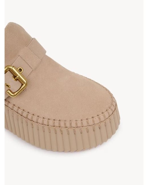 Chloé Natural Chloé Nama Platform Clogs