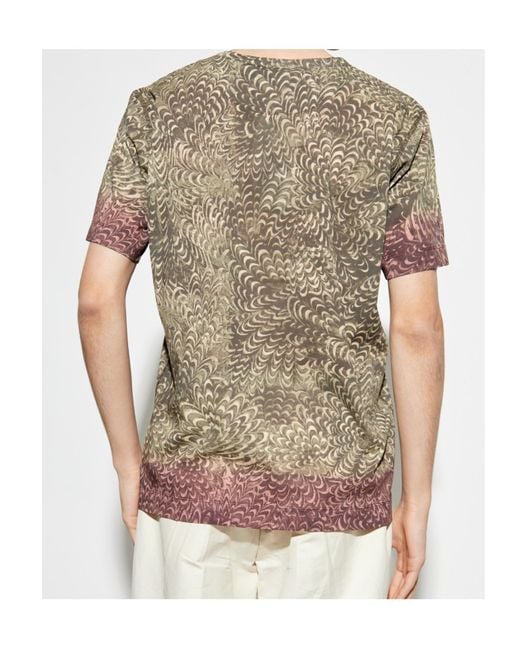 Dries Van Noten Multicolor Allover Printed Crewneck T-Shirt for men