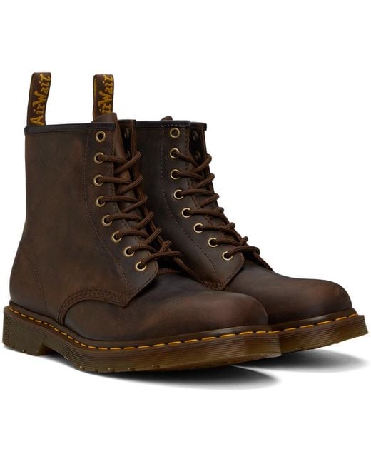 Dr. Martens Brown 101 Lace Up Combat Boots for men