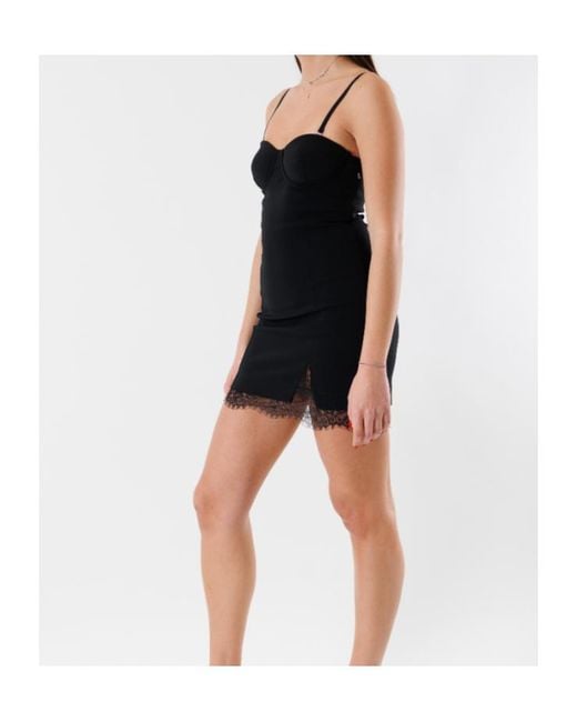Patrizia Pepe Black Mini Crepe Sheath Dress