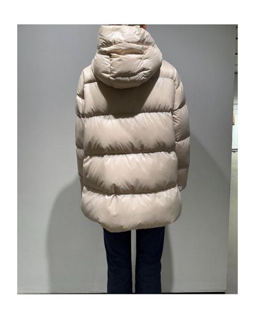 Max Mara Natural Long-Sleeved Cotton-Padded Jacket