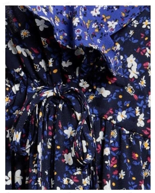 MAX&Co. Blue Floralprint Crepe Dress