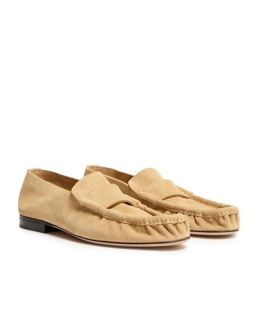 The Row Natural Round-Toe Loafers