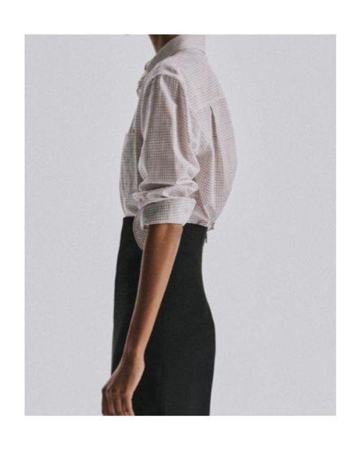 The Row White Dalan Checked Button-Up Shirt