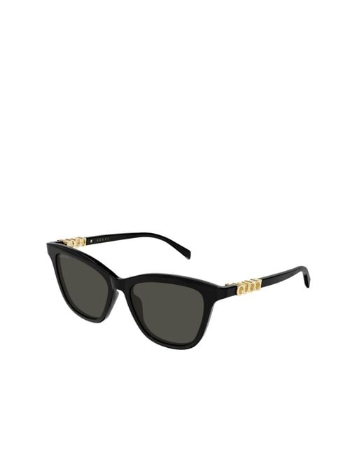 Gucci Black Eyewear Cat-Eye Frame Sunglasses