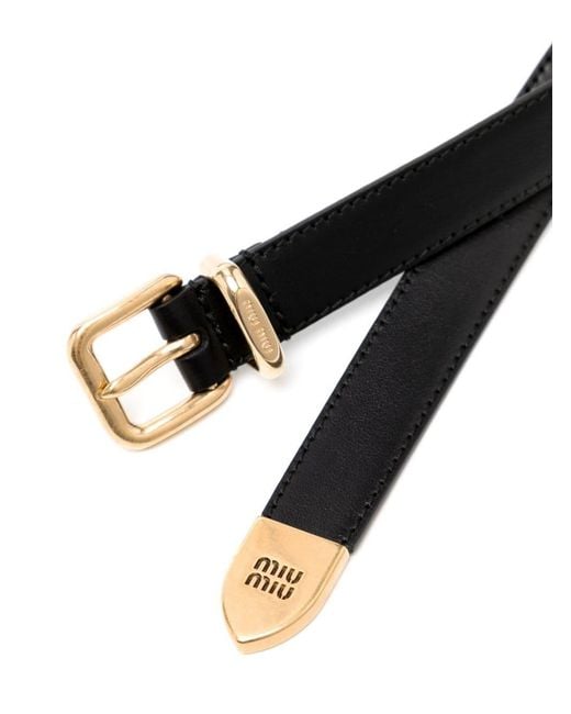 Miu Miu White Logo Belt