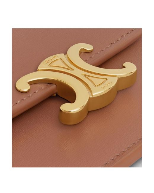 Céline White Card Holder Triomphe
