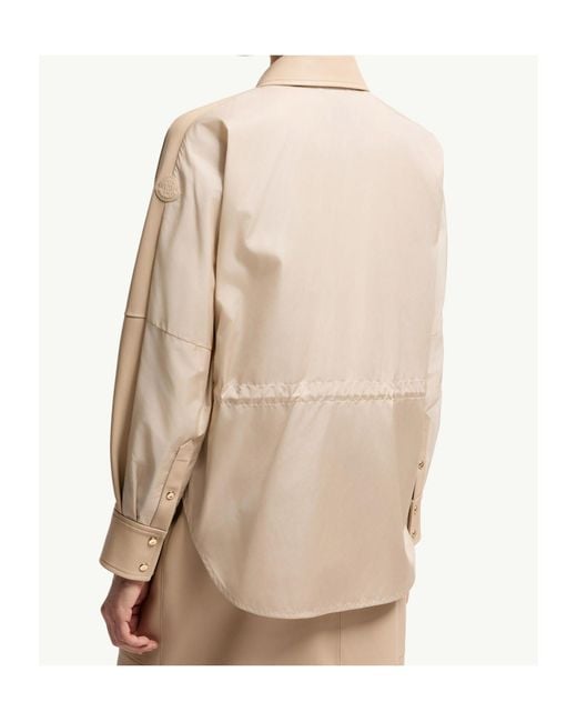 Moncler Natural Leather Long Sleeve Shirt