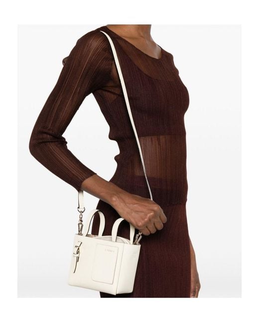 Valextra Natural Top Handle Shoulder Bag
