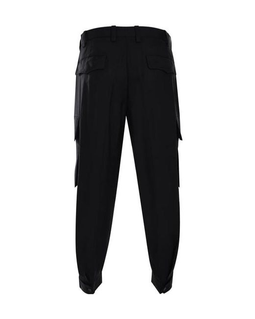 Neil Barrett Black Fireman Cargo Trousers for men