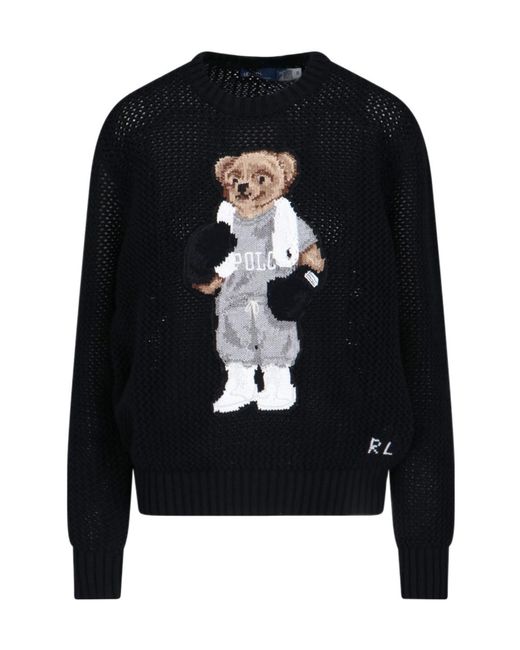 Polo Ralph Lauren Black Polo Bear Long Sleeve Jumper